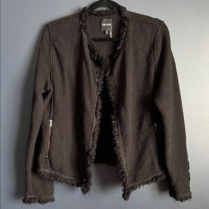 NIC+ZOE Black Fringed Blazer